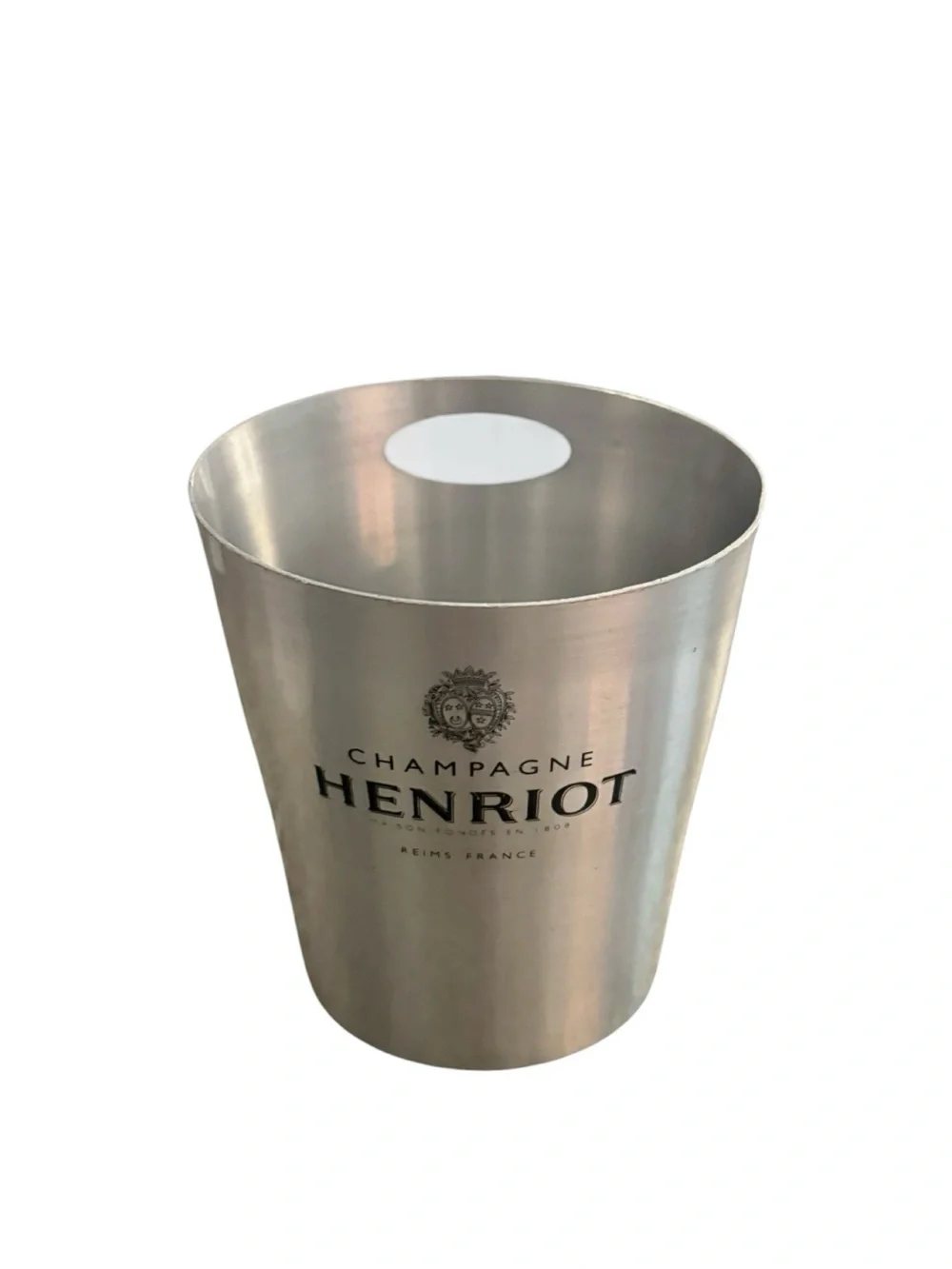 Henriot Reims French Vintage 1980s’ Metal Champagne Ice Bucket Chiller